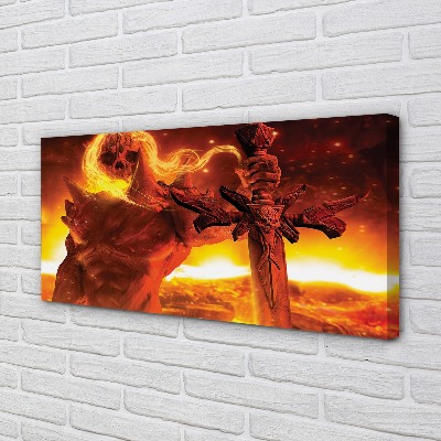 Duży obraz na płótnie Straszna Postać z Mieczem