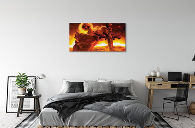 Duży obraz na płótnie Straszna Postać z Mieczem