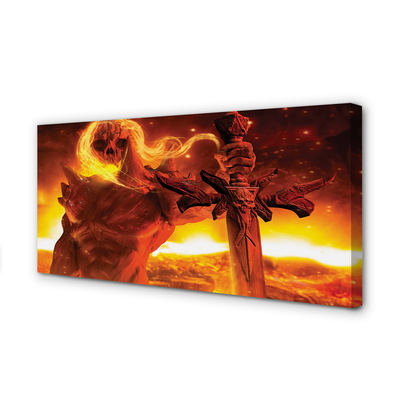 Duży obraz na płótnie Straszna Postać z Mieczem