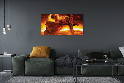 Duży obraz na płótnie Straszna Postać z Mieczem