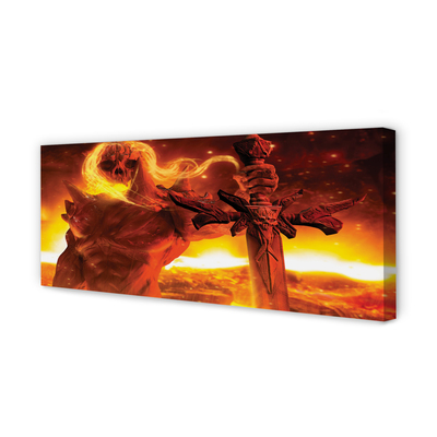 Duży obraz na płótnie Straszna Postać z Mieczem