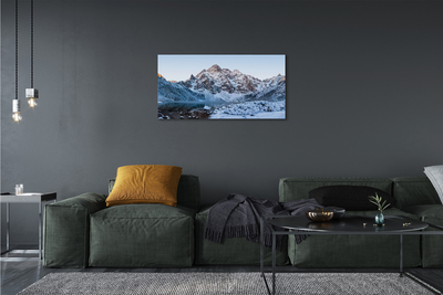 Obraz na płótnie Góry Zimą, Śnieg i Jezioro