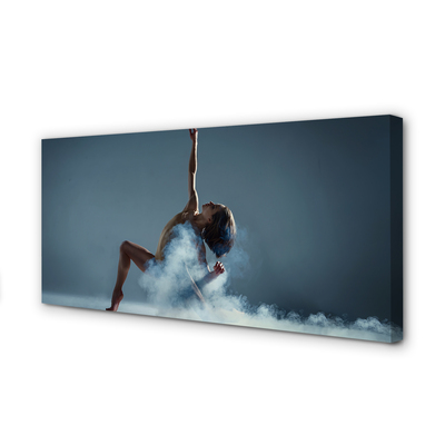 Obraz na płótnie Kobieta taniec dym