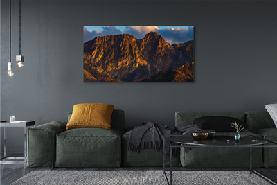 Obraz na płótnie Góry o Zachodzie Słońca