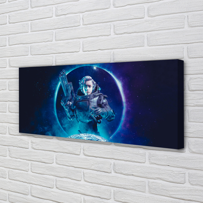 Obraz canvas na ścianę Kobieta na Księżycu