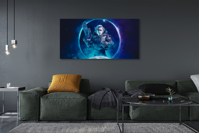 Obraz canvas na ścianę Kobieta na Księżycu