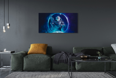 Obraz canvas na ścianę Kobieta na Księżycu