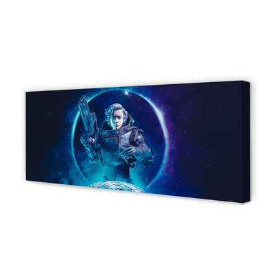 Obraz canvas na ścianę Kobieta na Księżycu