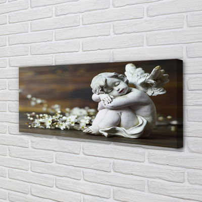 Obraz canvas na ścianę Śpiący Anioł w Kwiatach