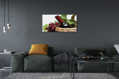 Zdjęcie na płótnie Dojrzałe Winogrona I Wino