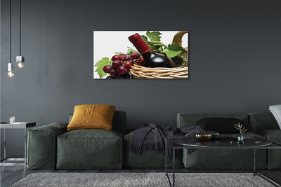 Zdjęcie na płótnie Dojrzałe Winogrona I Wino