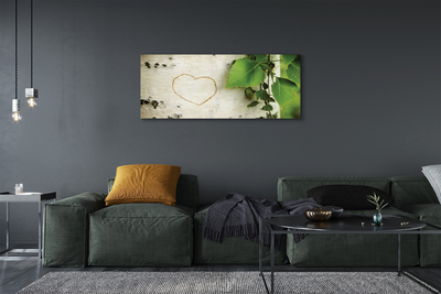 Zdjęcie na płótnie Serce z Liści Brzozy