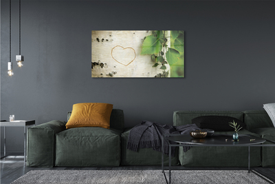 Zdjęcie na płótnie Serce z Liści Brzozy