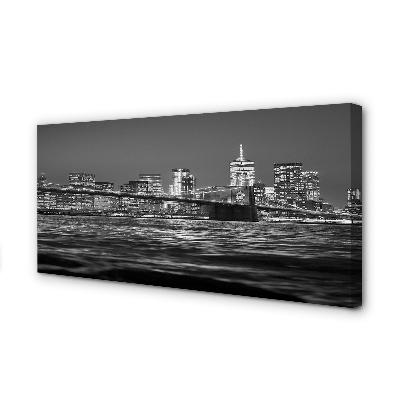 Duży obraz na płótnie Szeroka Panorama Mostu na Rzece