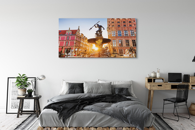 Zdjęcie na płótnie Fontanna Neptuna w Gdańsku