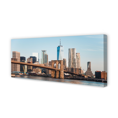 Duży obraz na płótnie Widok na Rzekę i Most