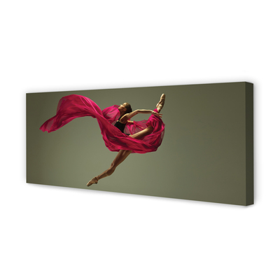 Obraz na płótnie Kobieta szpagat różowy materiał