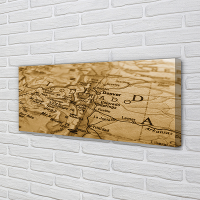 Obraz drukowany na płótnie Zabytkowa Mapa