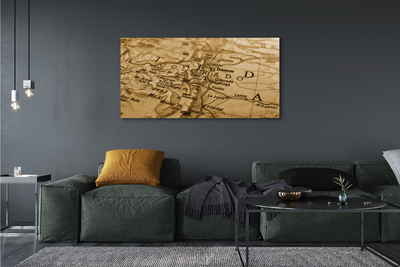 Obraz drukowany na płótnie Zabytkowa Mapa