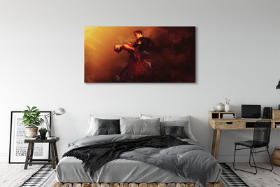 Obraz drukowany na płótnie Taniec w Deszczu i Dymie