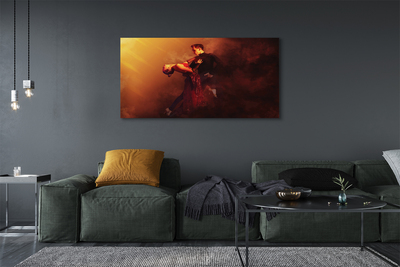 Obraz drukowany na płótnie Taniec w Deszczu i Dymie