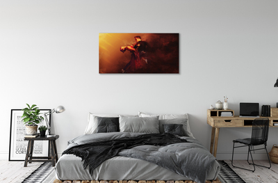 Obraz drukowany na płótnie Taniec w Deszczu i Dymie