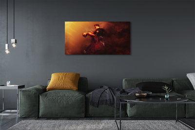 Obraz drukowany na płótnie Taniec w Deszczu i Dymie