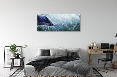 Zdjęcie na płótnie Deszczowe Krople na Parasolu