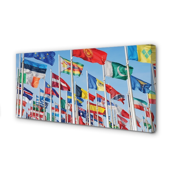 Duży obraz na płótnie Wiele Flag