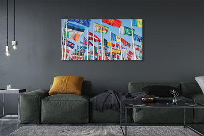 Duży obraz na płótnie Wiele Flag