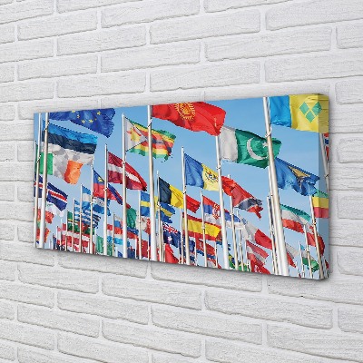 Duży obraz na płótnie Wiele Flag