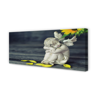 Obraz drukowany na płótnie Śpiący Anioł i Słonecznik