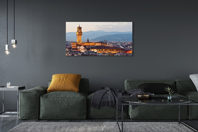 Obraz na płótnie Włochy Zamek panorama zachód słońca