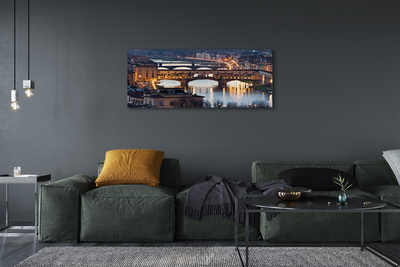 Fotoobraz na płótnie Nocne Refleksy na Rzece