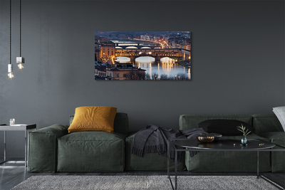 Fotoobraz na płótnie Nocne Refleksy na Rzece