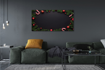 Zdjęcie na płótnie Gałązki, Bombki i Lizaki