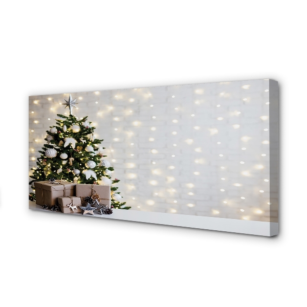 Obraz drukowany na płótnie Choinki, Prezenty i Dekoracje