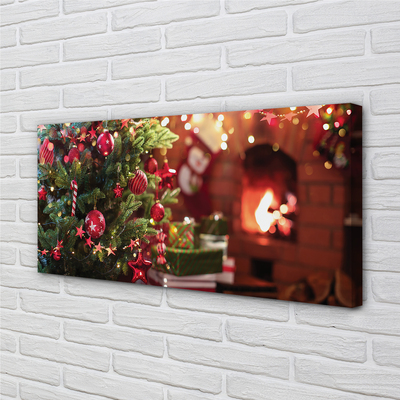 Zdjęcie na płótnie Bombki, Choinka i Prezenty