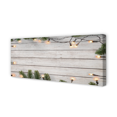 Zdjęcie na płótnie Gałązki, Lampki i Drewno