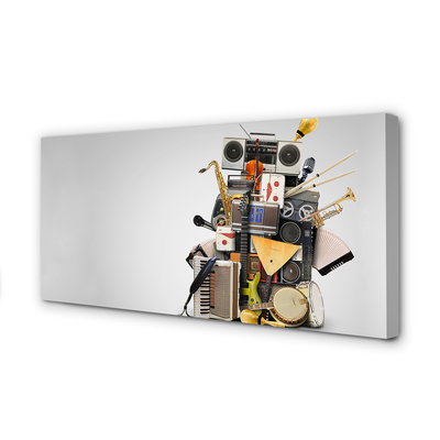 Duży obraz na płótnie Retro Studio Muzyczne