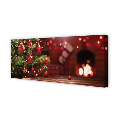 Zdjęcie na płótnie Bombki, Choinka i Prezenty