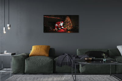 Obraz na płótnie Choinki, Prezenty, Dekoracje i Mikołaj