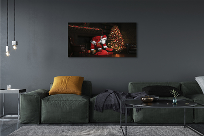 Obraz na płótnie Choinki, Prezenty, Dekoracje i Mikołaj
