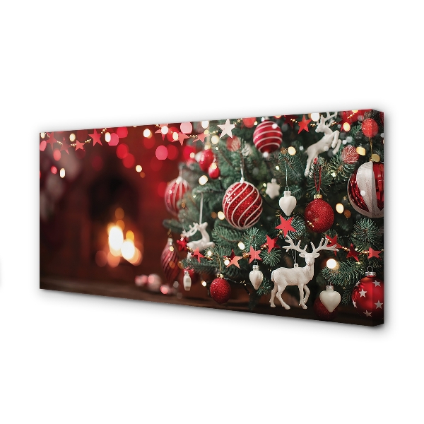 Zdjęcie na płótnie Bombki i Choinka