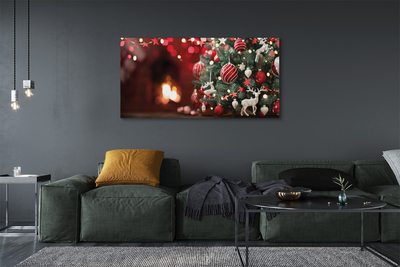 Zdjęcie na płótnie Bombki i Choinka