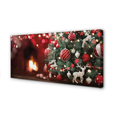 Zdjęcie na płótnie Bombki i Choinka