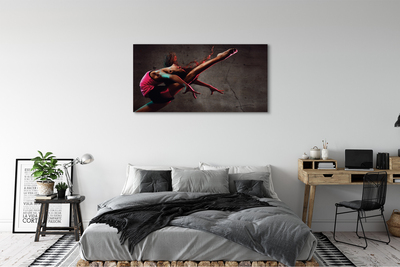 Obraz drukowany na płótnie Kobieta w Szpagacie