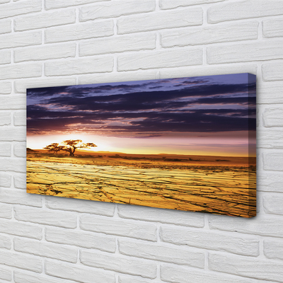 Fotoobraz na płótnie Chmury i Drzewa na Niebie