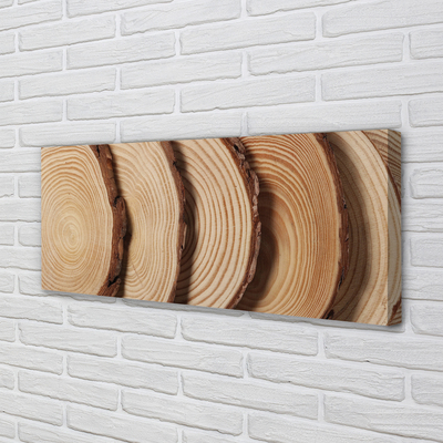 Obraz drukowany na płótnie Plastry Drewna Na Ścianę