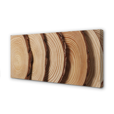 Obraz drukowany na płótnie Plastry Drewna Na Ścianę